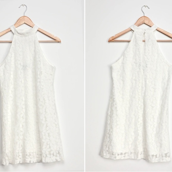 LULUS Bachelorette Engagement Bridal Shower Honeymoon Brunch Swing Mini Dress - Picture 6 of 6